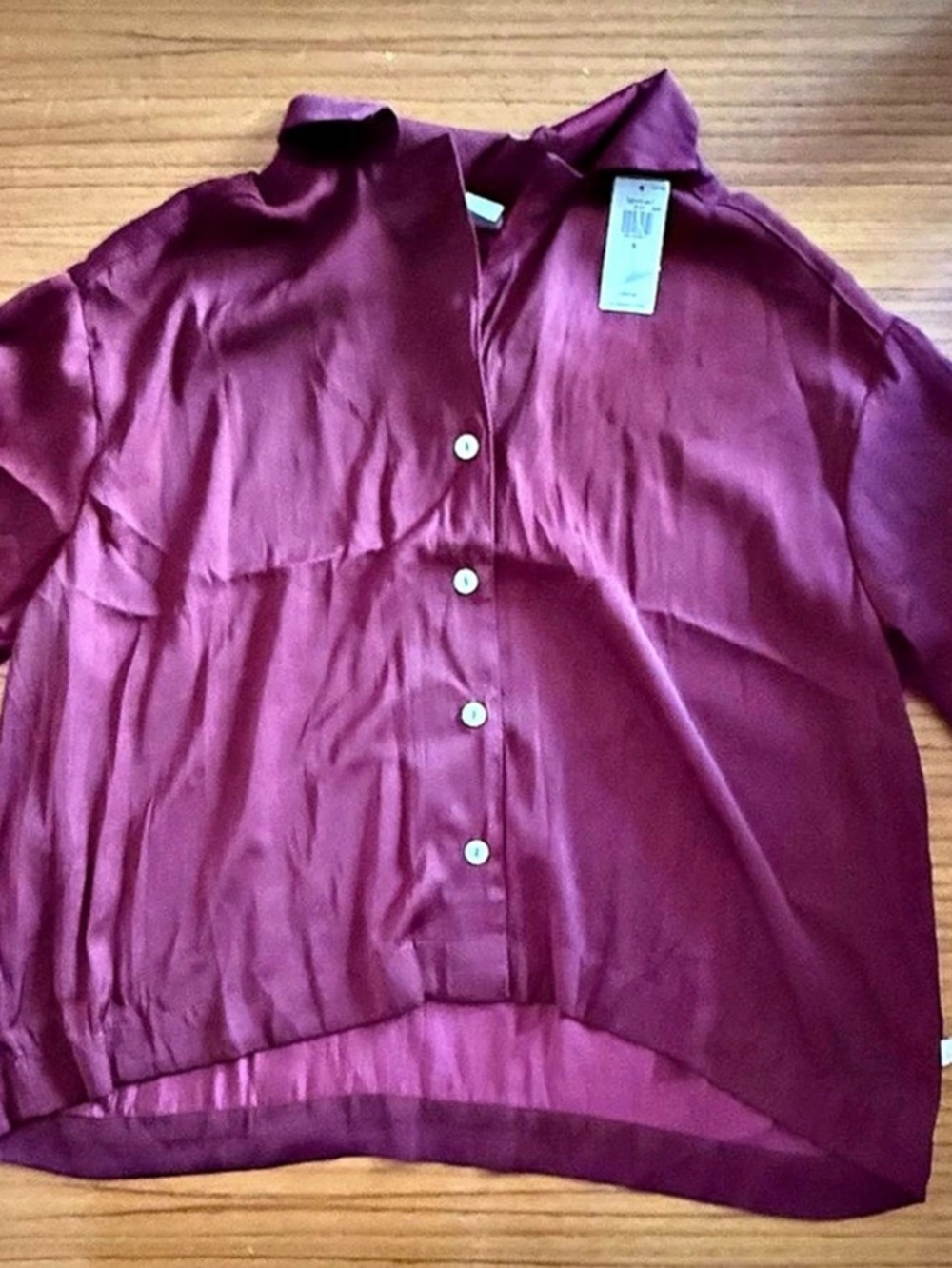 ONLY Button Front Top in Purple Size Small NWT